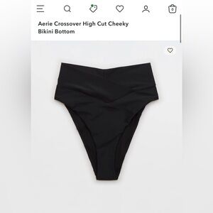 Aerie high cut cheeky, cross over waist bikini bottoms